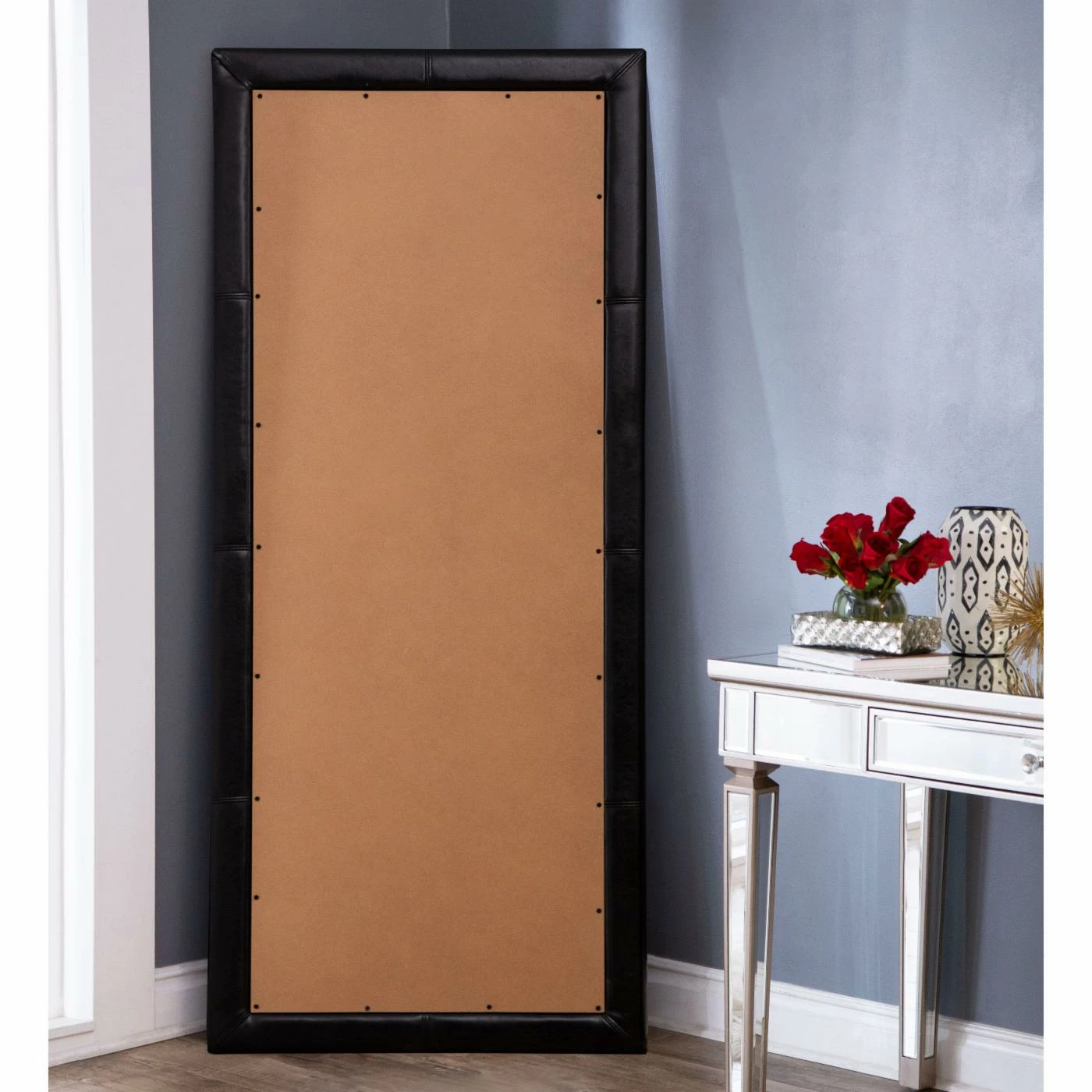 Hot Sale 👏 Top Gifts Abbyson Black Leather Floor Mirror - 31W X 70H In. 🎁 4 Hot Sale 👏 Top Gifts Abbyson Black Leather Floor Mirror - 31W X 70H In. 🎁 - Image 4