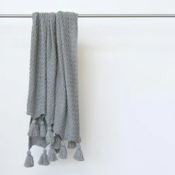 Deals ⌛ Gifts For Her Best Home Fashion Knitted Tassel Throw 👏 -Christmas Gifts Sales Store detail2BESH203