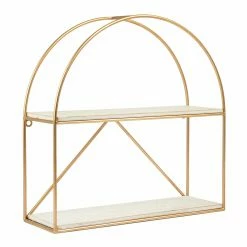 Coupon 🤩 Gifts For Her Creative Co-Op Crescent 2-Tier Wall Shelf 🔥 -Christmas Gifts Sales Store detail2CREC2672