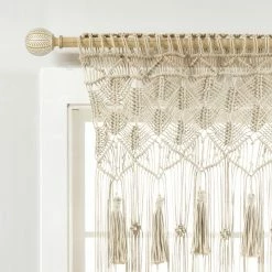 Brand new 😍 Gifts For Her Lush Decor Boho Macramé Tassel Valance - Neutral 🌟 6 Brand new 😍 Gifts For Her Lush Decor Boho Macramé Tassel Valance - Neutral 🌟 -Christmas Gifts Sales Store detail2TRIA1012