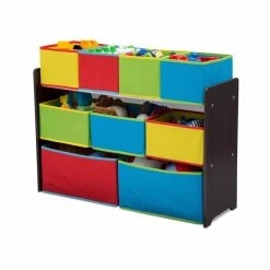 Best Pirce ⌛ Gifts For Kids Delta Children Deluxe Multi-Bin Dark Chocolate Toy Organizer With Storage Bins 🔔 -Christmas Gifts Sales Store detail3DE517