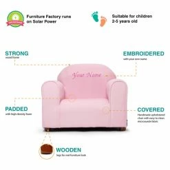 Cheap 🧨 Gifts For Kids Keet Personalized Kids Mini Chair Pink Microsuede 💯 -Christmas Gifts Sales Store detail3FFN046