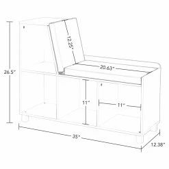 Best Sale 👏 Gifts For Kids RiverRidge Home Book Nook Kids Storage Bench Bookcase 🔥 -Christmas Gifts Sales Store detail3SOUC086