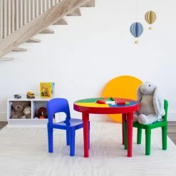 Best deal 🤩 Gifts For Kids Humble Crew 2-in-1 3 Piece Activity Table And Chairs Set -Primary 💯 -Christmas Gifts Sales Store detail3TOTT015