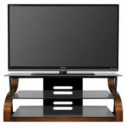 Cheap ⭐ Top Gifts BellO 65 In. Curved TV Stand - Vibrant Espresso ⌛ -Christmas Gifts Sales Store detail3TSI337