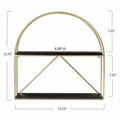 Coupon 🤩 Gifts For Her Creative Co-Op Crescent 2-Tier Wall Shelf 🔥 -Christmas Gifts Sales Store detail4CREC2672