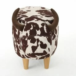 Budget 🎉 Best Selling Home Gifts For Kids Bessie Velvet Cow Ottoman 💯 -Christmas Gifts Sales Store detail5BSHD3241