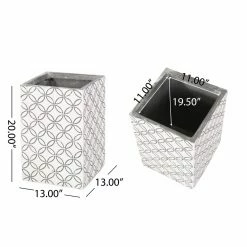 Hot Sale ❤️ Best Selling Home Decor Top Gifts Weller Outdoor Medium Cast Stone Planter - White With Gray ✨ -Christmas Gifts Sales Store detail5BSHD3539