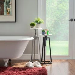 New ⭐ Top Gifts Powell Shawna Drink Table - Black With White Marble Top 👍 -Christmas Gifts Sales Store detail5LHD2342