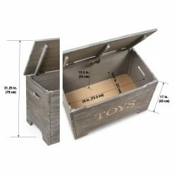 Outlet ๐ Gifts For Kids Badger Basket Solid Wood Rustic Toy Box - Vintage Gray ๐ 18 Outlet ๐ Gifts For Kids Badger Basket Solid Wood Rustic Toy Box - Vintage Gray ๐ -Christmas Gifts Sales Store detail6BGR359