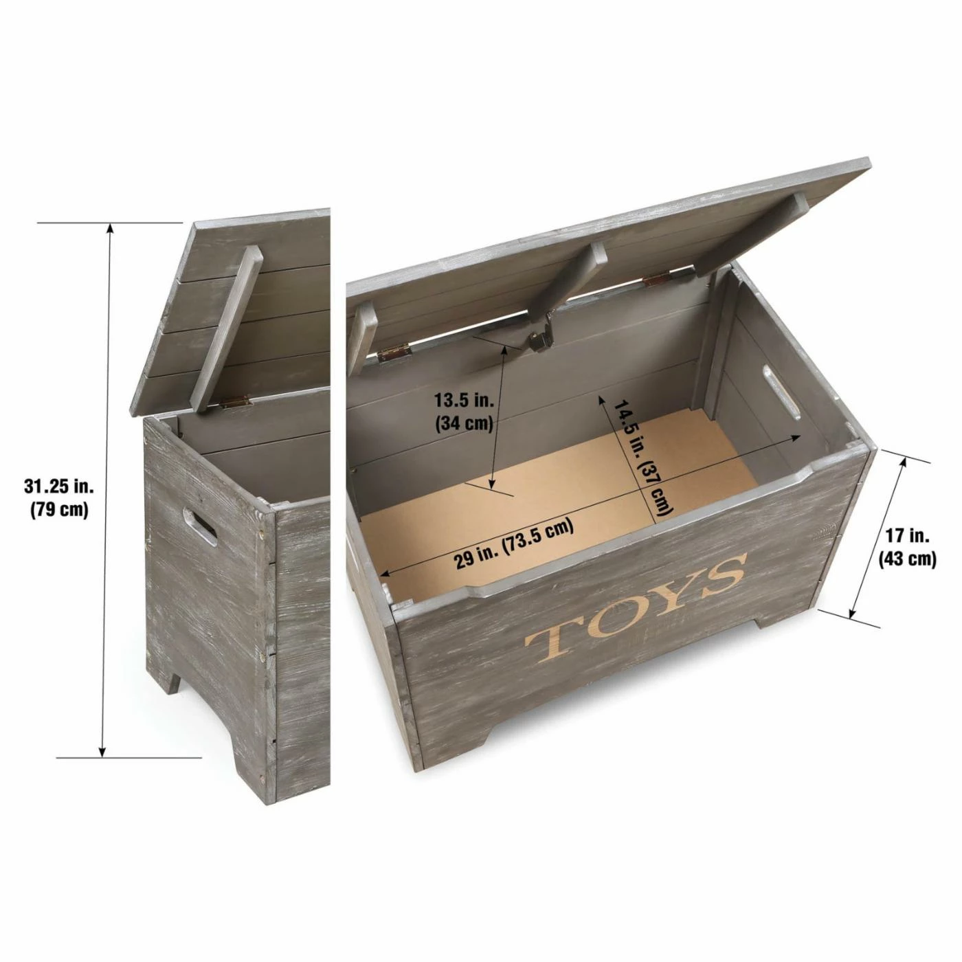 Outlet ๐ Gifts For Kids Badger Basket Solid Wood Rustic Toy Box - Vintage Gray ๐ 9 Outlet ๐ Gifts For Kids Badger Basket Solid Wood Rustic Toy Box - Vintage Gray ๐ - Image 9