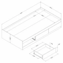 Best deal 😉 Gifts For Kids South Shore Aviron Twin Mates Bed With 3 Drawers 👏 -Christmas Gifts Sales Store detail6SSI1542