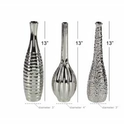 Best deal ✔️ Top Gifts DecMode Set Of 3 Ceramic Glam Vase 🔔 -Christmas Gifts Sales Store detail6UMA12950