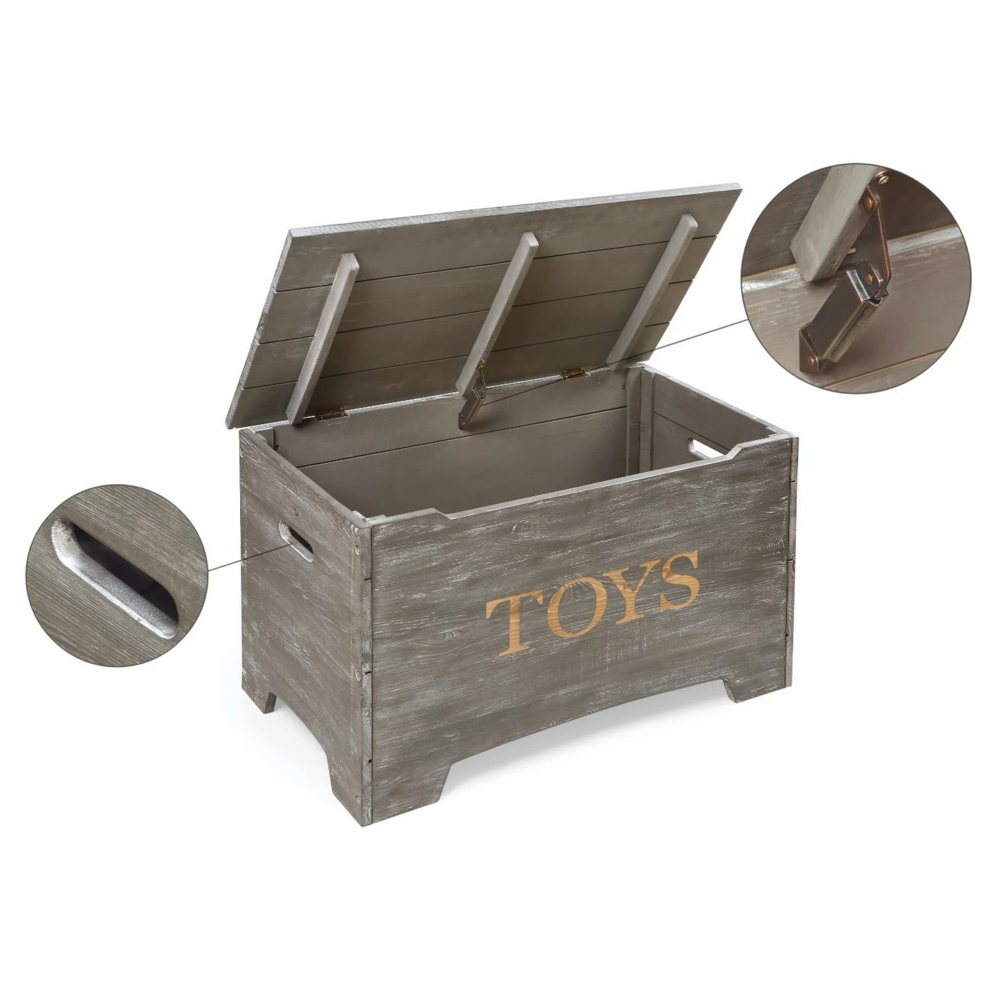 Outlet ๐ Gifts For Kids Badger Basket Solid Wood Rustic Toy Box - Vintage Gray ๐ 10 Outlet ๐ Gifts For Kids Badger Basket Solid Wood Rustic Toy Box - Vintage Gray ๐ - Image 10