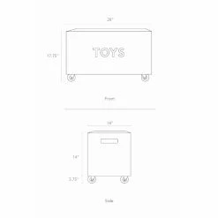 Brand new 🤩 Nico & Yeye Gifts For Kids Nico & Yeye Toy Box Chest On Casters ✨ -Christmas Gifts Sales Store detail7NICO001
