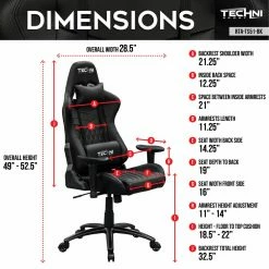 Best deal ⌛ Gifts For Him Techni Mobili TS-5100 Ergonomic High Back Racer Style Black Video Gaming Chair 👏 -Christmas Gifts Sales Store detail7RTAP173