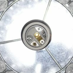 Deals 🧨 Top Gifts Elegant Designs Elipse Crystal Bedside Nightstand Cylindrical Uplight Table Lamp - Chrome 🤩 -Christmas Gifts Sales Store detailALLT342