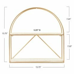 Coupon 🤩 Gifts For Her Creative Co-Op Crescent 2-Tier Wall Shelf 🔥 -Christmas Gifts Sales Store detailCREC2672