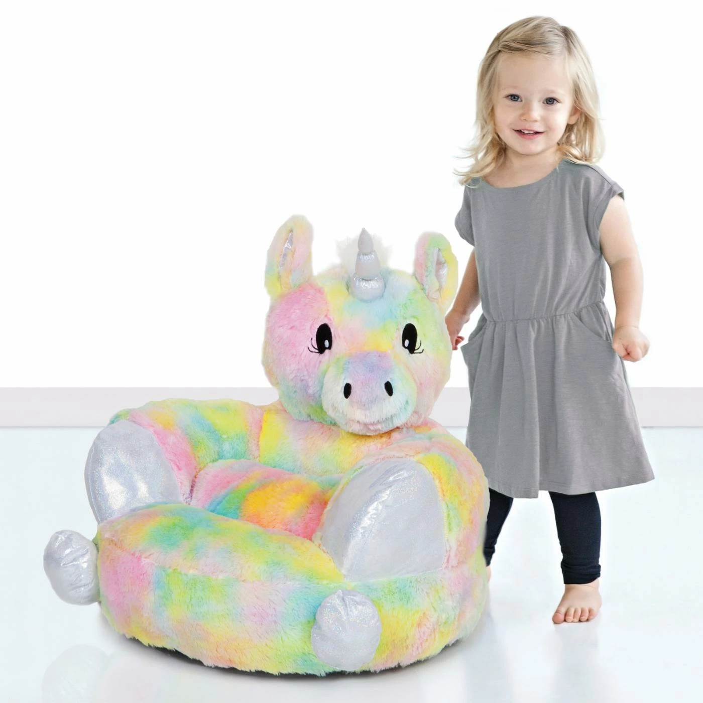 Brand new ๐คฉ Gifts For Kids Plush Rainbow Unicorn Character Toddler Chair By Trend Lab ๐ 3 Brand new ๐คฉ Gifts For Kids Plush Rainbow Unicorn Character Toddler Chair By Trend Lab ๐ - Image 3