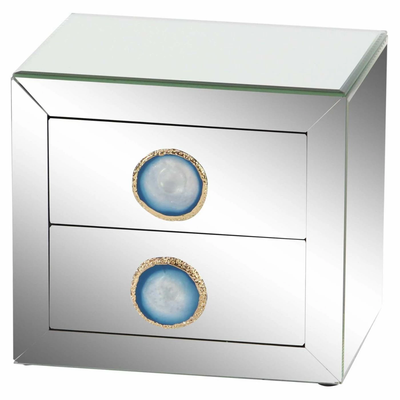 Discount โจ Gifts For Her DecMode Wood And Mirror 2 Drawer Jewelry Box - 9W X 8H In. ๐ 3 Discount โจ Gifts For Her DecMode Wood And Mirror 2 Drawer Jewelry Box - 9W X 8H In. ๐ - Image 3