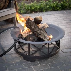 Outlet 😀 Top Gifts Fire Sense 30 In. Portsmouth Weathered Bronze Fire Pit With FREE Cover 🧨 -Christmas Gifts Sales Store detailWTL193