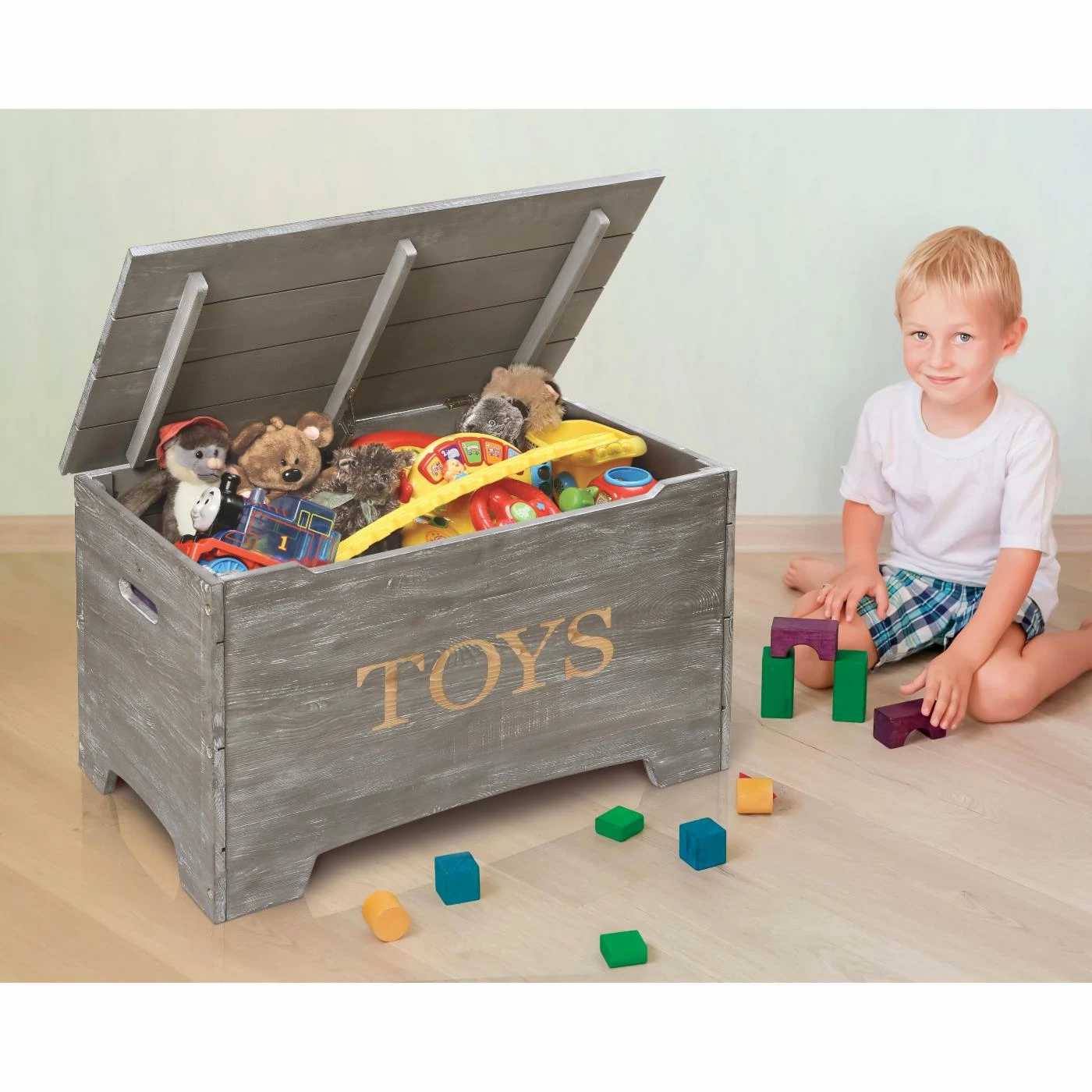 Outlet ๐ Gifts For Kids Badger Basket Solid Wood Rustic Toy Box - Vintage Gray ๐ 2 Outlet ๐ Gifts For Kids Badger Basket Solid Wood Rustic Toy Box - Vintage Gray ๐ - Image 2