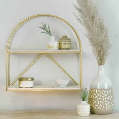 Coupon 🤩 Gifts For Her Creative Co-Op Crescent 2-Tier Wall Shelf 🔥 -Christmas Gifts Sales Store inuseCREC2672