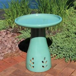 Discount ✨ Sunnydaze Decor Gifts For Her Sunnydaze Ceramic Bird Bath - Seafoam ⭐ -Christmas Gifts Sales Store inuseNETH1467