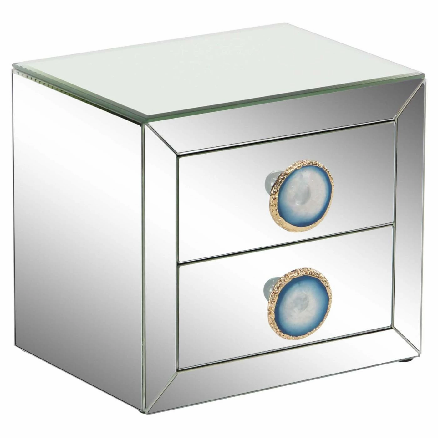 Discount โจ Gifts For Her DecMode Wood And Mirror 2 Drawer Jewelry Box - 9W X 8H In. ๐ 2 Discount โจ Gifts For Her DecMode Wood And Mirror 2 Drawer Jewelry Box - 9W X 8H In. ๐ - Image 2