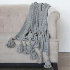 Deals ⌛ Gifts For Her Best Home Fashion Knitted Tassel Throw 👏