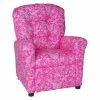 Best Pirce ⭐ Gifts For Kids Brazil Furniture 4-Button Back Childrens Recliner - Small Paisley Pink 🧨