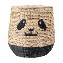 Wholesale 🧨 Sprinkle & Bloom Gifts For Kids Handwoven Panda Face Rattan Toy Basket By Sprinkle & Bloom 🛒
