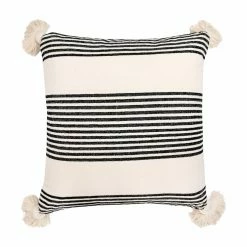 Discount β¨ Top Gifts 3R Studios Cream Cotton And Chenille Pillow With Tassels π