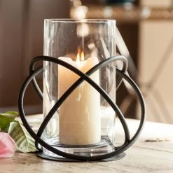 Best Pirce 😀 Top Gifts Danya B Large Metal And Glass Orbits Hurricane Candleholder 🔥