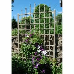 Flash Sale ✔️ Top Gifts Dura-Trel Winchester 8-ft. Vinyl Wall Trellis - Mocha 🎁