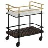 Cheapest 🔥 Top Gifts Furniture Of America Sturrock Faux Marble 2-Tier Serving Cart ✨