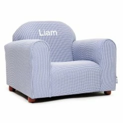 Buy 👏 Gifts For Kids Keet Personalized Kids Mini Chair Navy Gingham 🛒