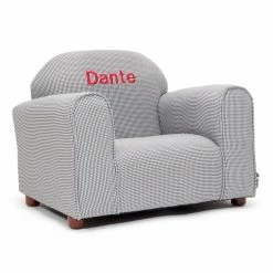 Best Sale 🔥 Gifts For Kids Keet Personalized Kids Mini Chair Brown Gingham 👏