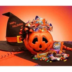 Budget 👍 Gift Basket Drop Shipping Gift Baskets Trick Or Treats 🦇 Halloween Jack O Lantern ❤️