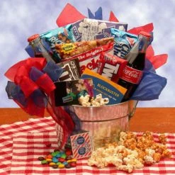 Flash Sale 😀 Gift Basket Drop Shipping Gift Baskets Blockbuster Movie Night Gift Pail 🛒