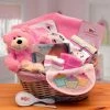 New 👏 Gift Basket Drop Shipping Gift Baskets Simply The Baby Basics New Baby Gift Basket - Pink 🛒