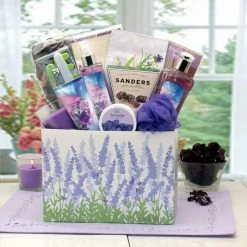 Flash Sale 😉 Gift Basket Drop Shipping Gift Baskets Moments Of Relaxation Lavender Spa Gift Box ✔️