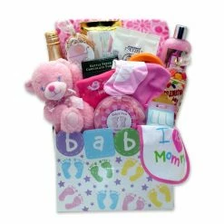 Outlet 💯 Gift Basket Drop Shipping Gift Baskets New Baby Celebration Gift Box Gift Basket - Pink 🛒