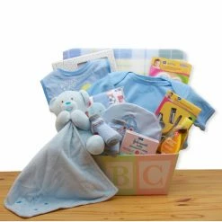 Hot Sale 🎉 Gift Baskets Gift Basket Drop Shipping Easy As ABC New Baby Gift Basket - Blue 😉