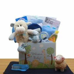 Best deal ✨ Gift Baskets Gift Basket Drop Shipping Welcome New Baby Gift Box - Blue ⌛