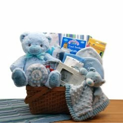 Flash Sale 🎁 Gift Baskets Gift Basket Drop Shipping My First Teddy Bear New Baby Gift Basket - Blue ✨
