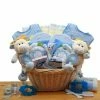 Outlet 🧨 Gift Baskets Gift Basket Drop Shipping Double Delight Twins New Baby Gift Basket - Blue 😉