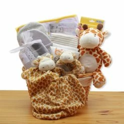 Outlet 🛒 Gift Baskets Gift Basket Drop Shipping Jungle Safari New Baby Gift Basket - Yellow 🧨