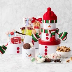 Flash Sale ๐ HICKORY FARMS Gift Baskets Snowman Tower Of Treats ๐ฏ