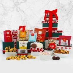 Cheap 🎉 HICKORY FARMS Gift Baskets Holiday Flavors Gift Tower 🎉